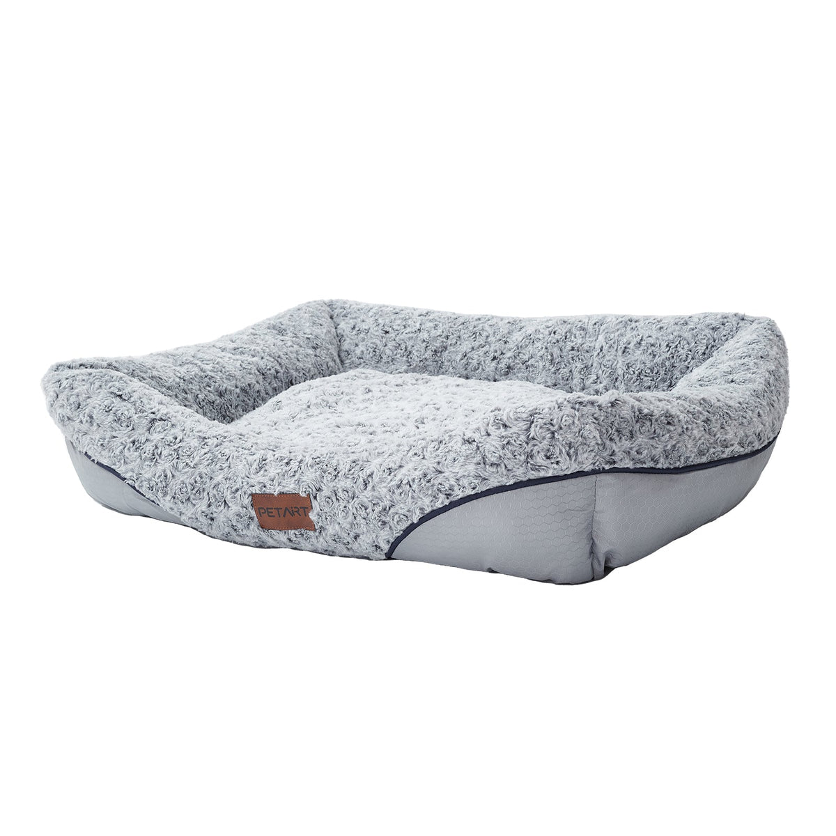 Swirl Rose Velvet Dog Beds For Small Medium Dogs Removable Cushion Calming Dog Sofa Beds Anti-Anxiety Machine