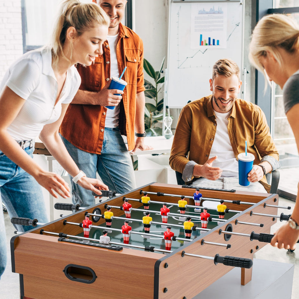 4-in-1 Foosball, Billiards & Hockey Game Table