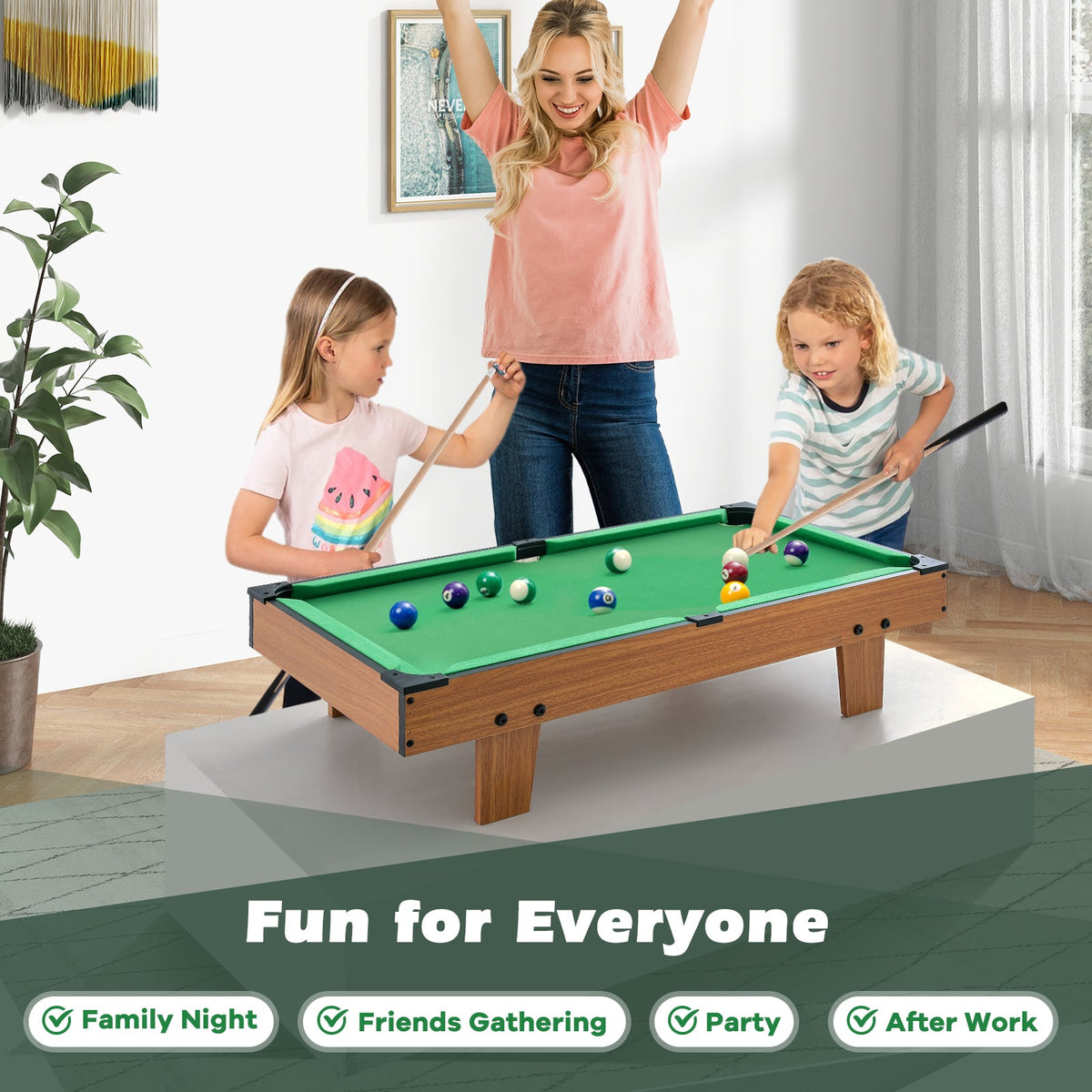 4-in-1 Foosball, Billiards & Hockey Game Table