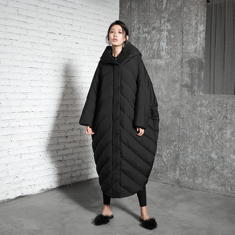 Women's Plus Size Oversized Cocoon Down Coat