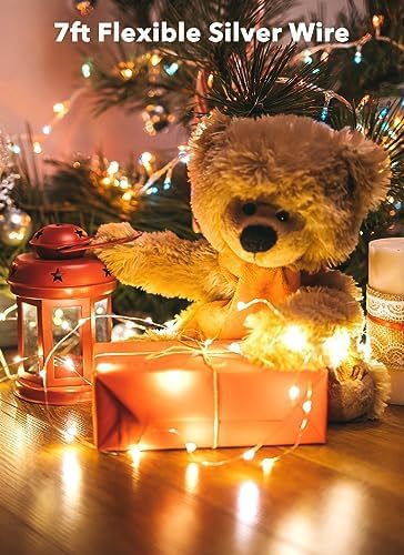 Micro LED Battery-Powered Fairy String Lights — 7 ft