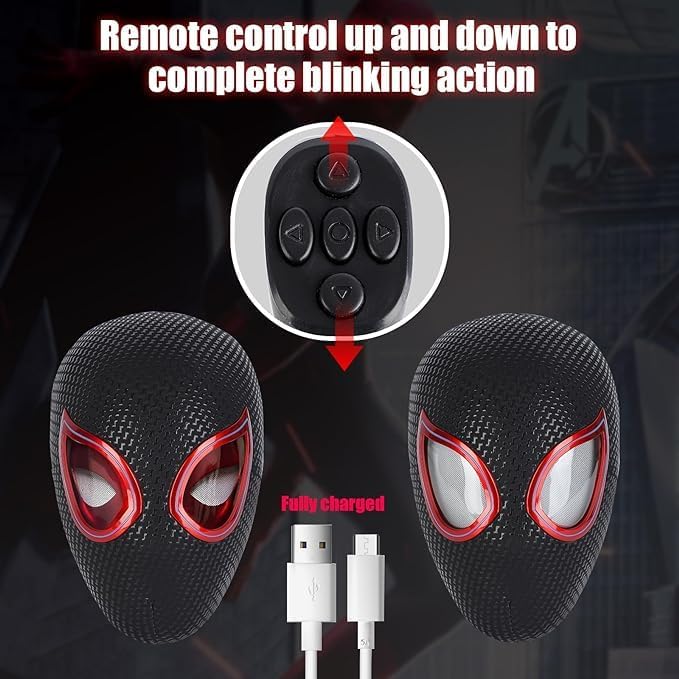 Spider Cosplay Mask with Moving Eyes