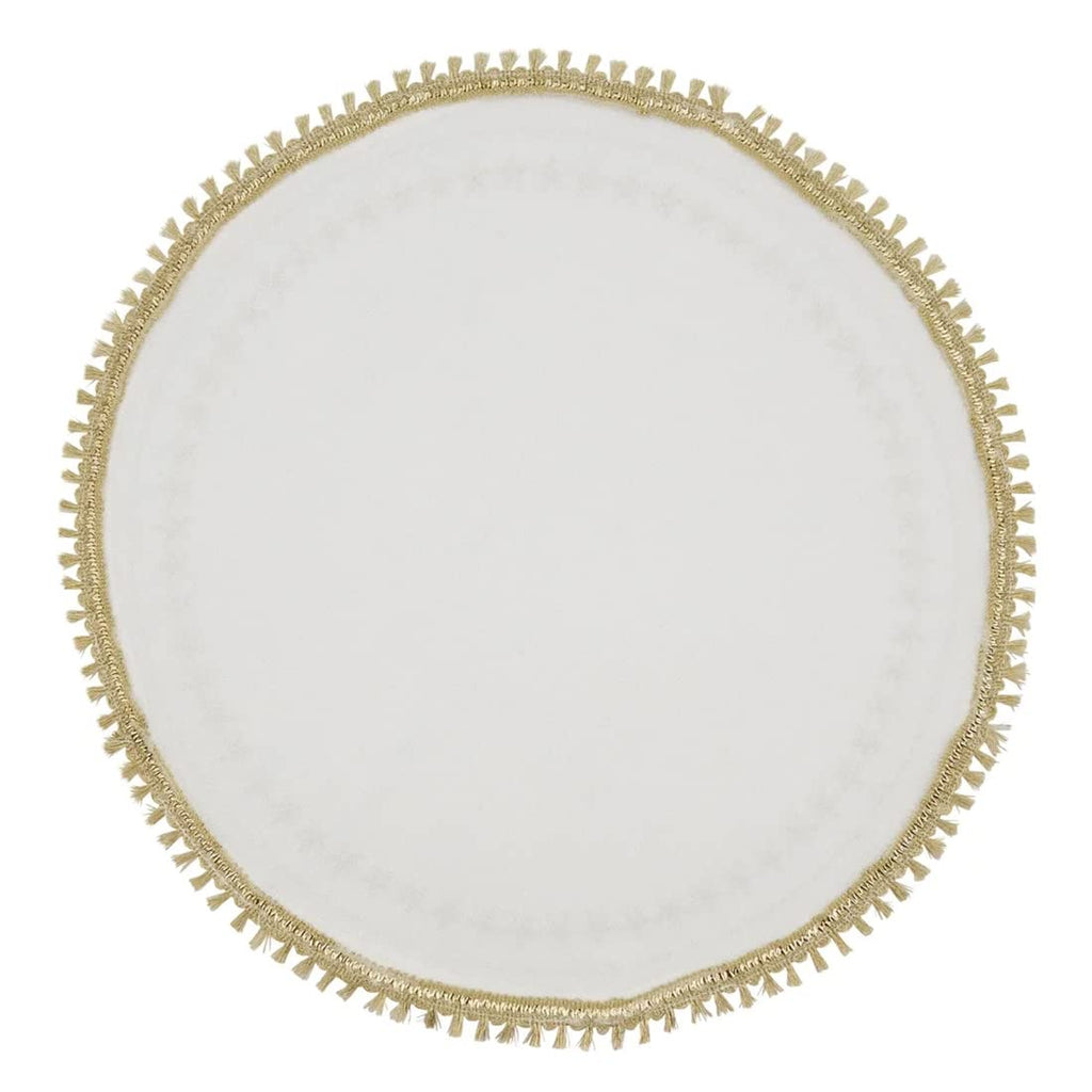Embroidered Christmas Round Placemats – Set of 4