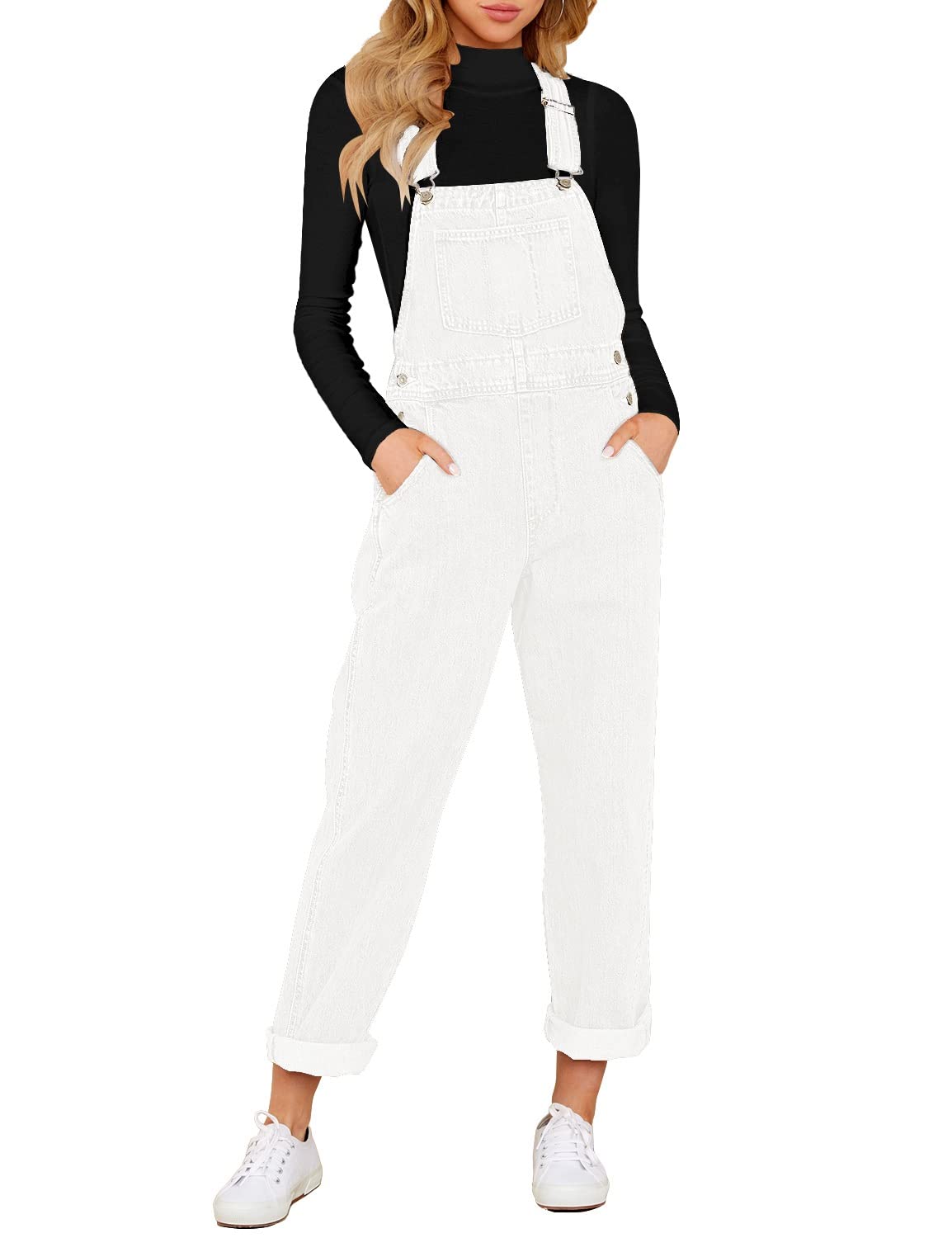 Women's Relaxed Denim Bib Overalls