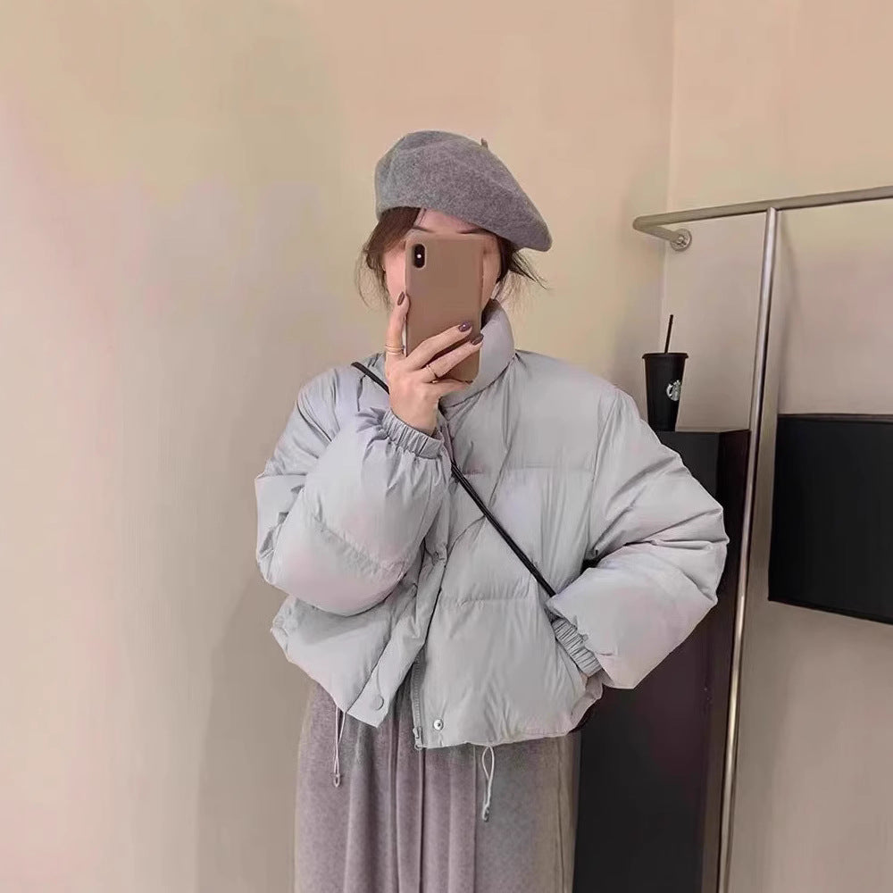 Women's Plus Size Cropped Puffer Jacket