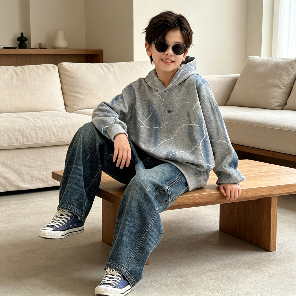 Boys’ Long-Sleeve Hooded Sweatshirt