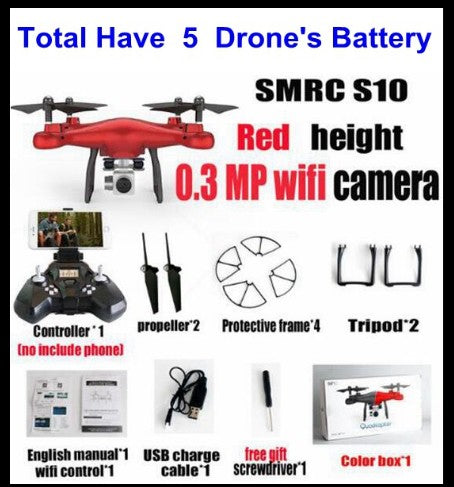 S10 SMRC FPV Quadcopter Drone with 2MP Wi-Fi Camera