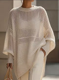 Hollow out pullover knitted sweater loose sweater
