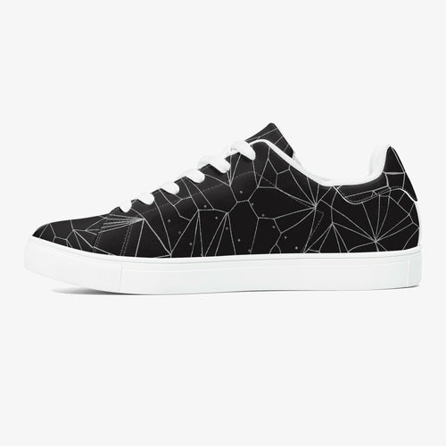 Jacki Easlick Architectural Print Leather Low-Top Sneakers