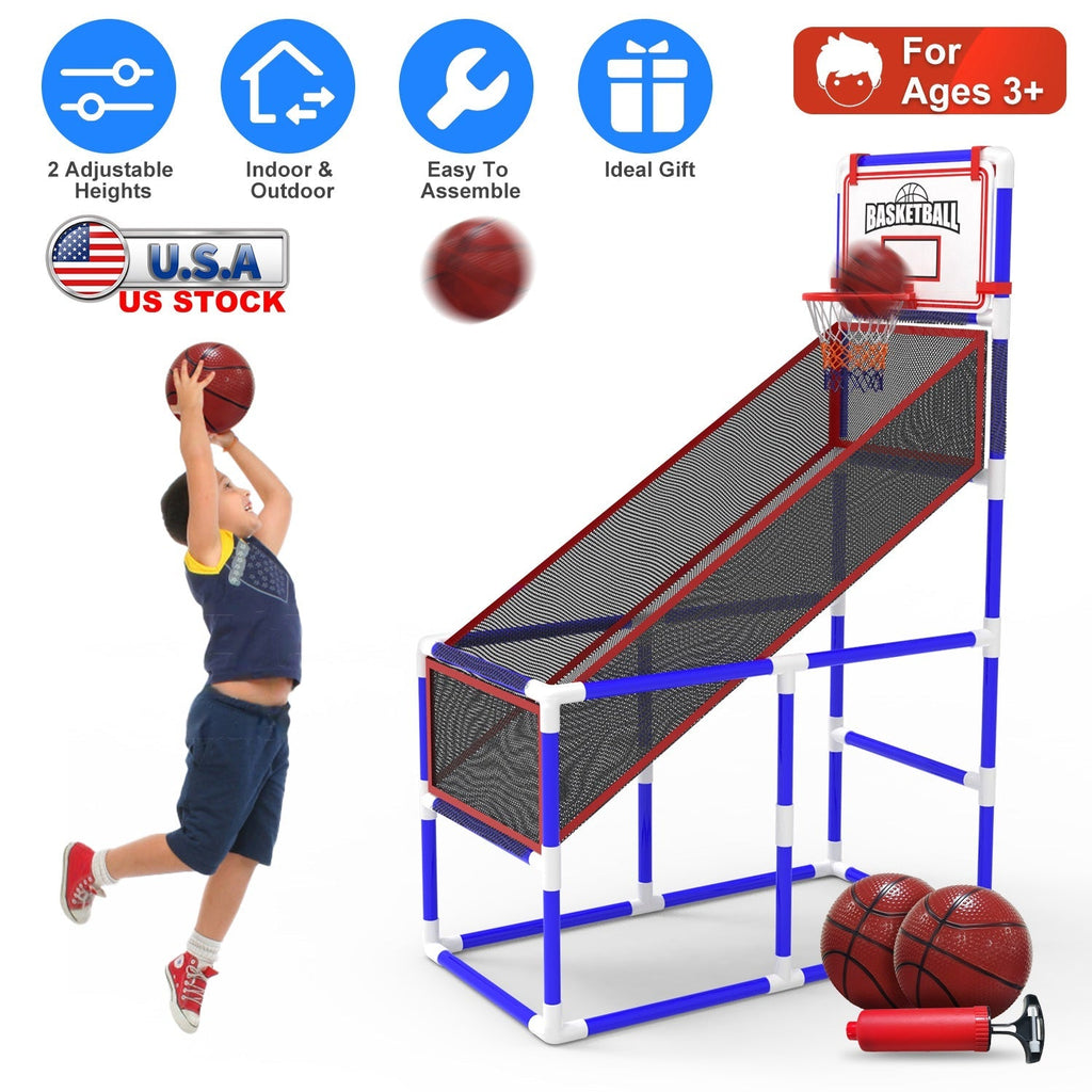 Kids' Adjustable Basketball Arcade Game Set