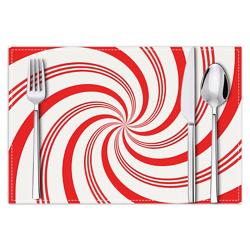 Red Candy Stripe Christmas Placemat – 12 x 18 in