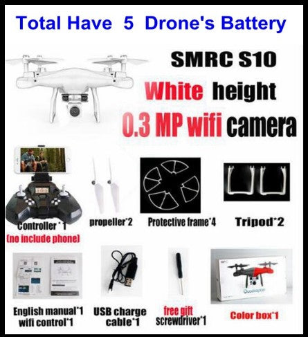 S10 SMRC FPV Quadcopter Drone with 2MP Wi-Fi Camera