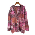Women's Geometric Loose-Fit Cardigan