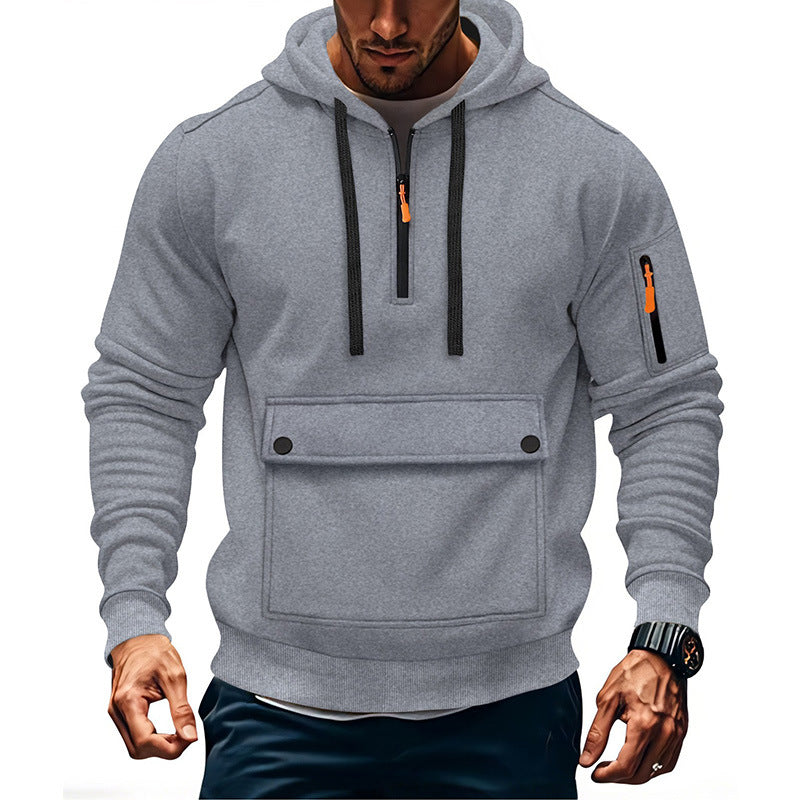 Men's Zip-Sleeve Hooded Sweatshirt Jacket