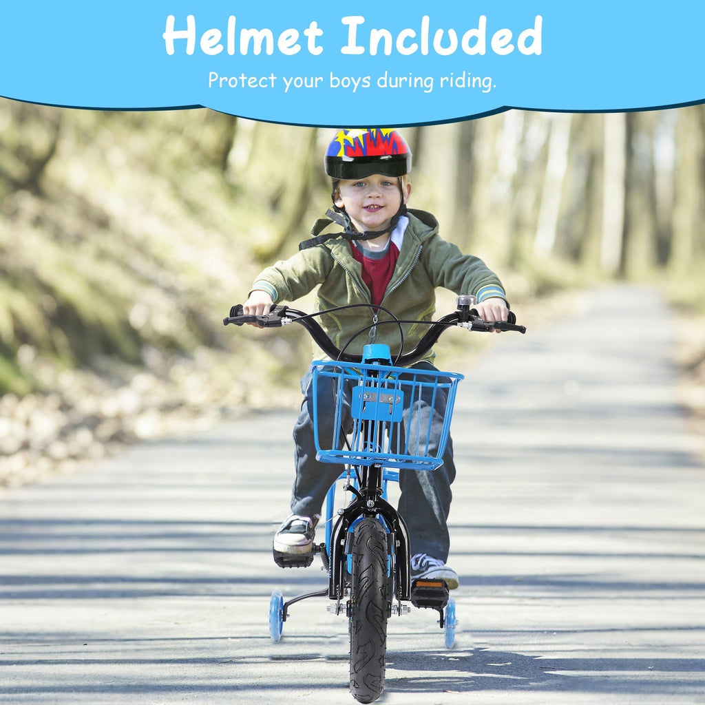 16-Inch Kids’ Bike with Training Wheels, Helmet & Basket