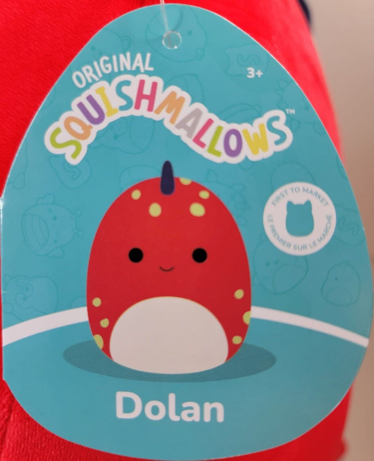 Squishmallows Dolan Red Dinosaur Plush, 11 Inches