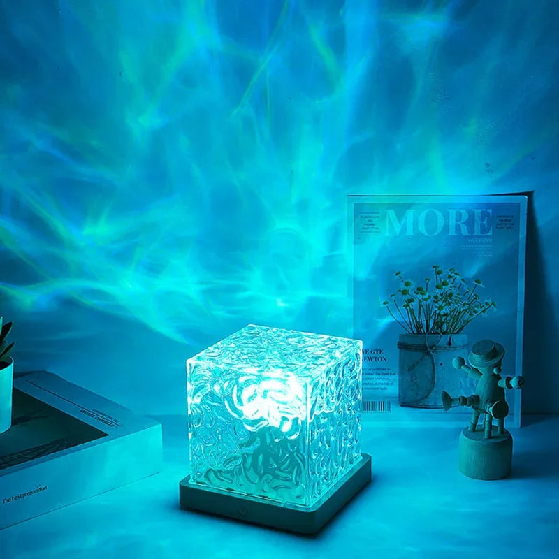 Rotating Water-Ripple Projection Night Light