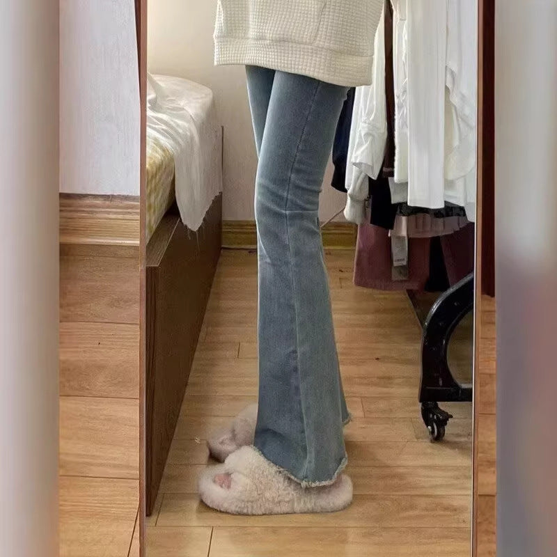 Women's Plus Size High-Waist Stretch Denim Pants
