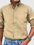 Men's Plus Size Collared Button-Down Shirt