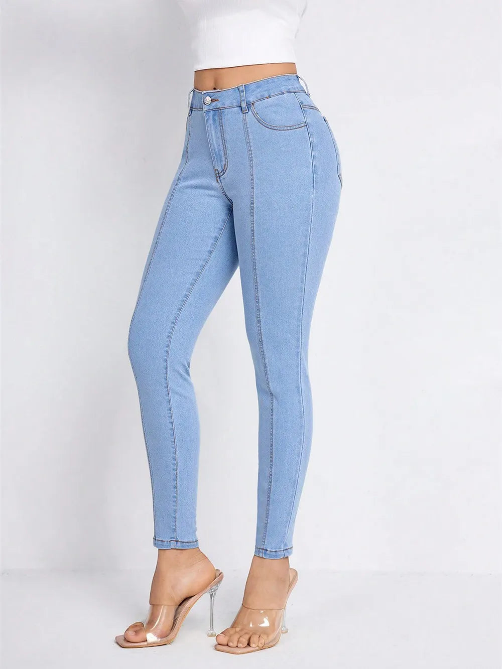Light-Wash Skinny Jeans