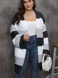 Women's Plus Size Open-Front Long Cardigan