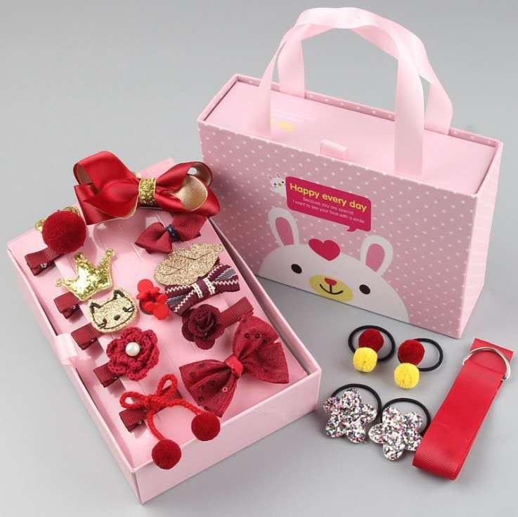 Girls’ Hair Accessory Set, 18 Pieces