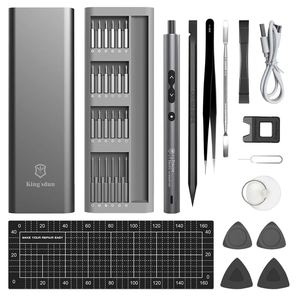 Precision Electric Screwdriver & Bit Set