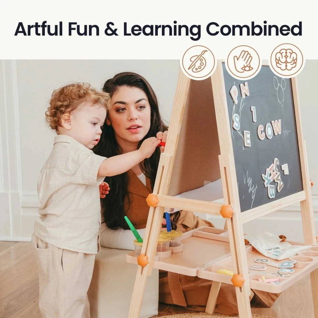 Tiny Land Caramel Magnitales Adjustable Double-Sided Kids' Easel
