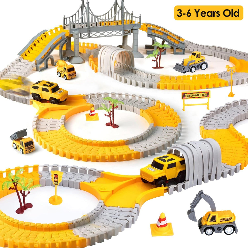 340-Piece Construction Vehicle Race Track Set