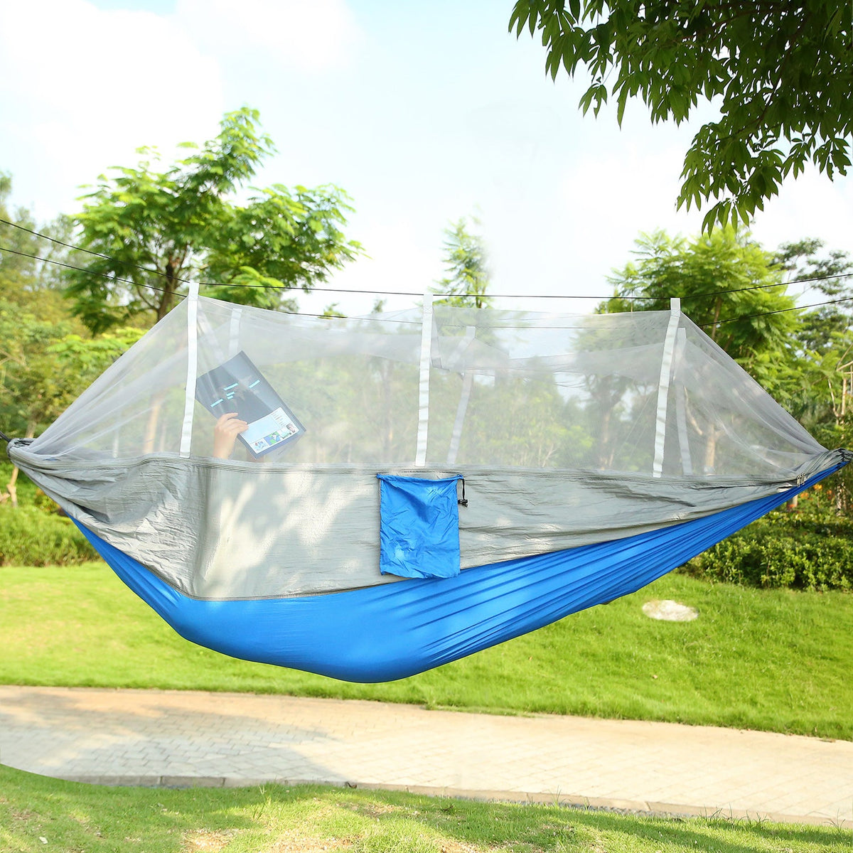2-Person Camping Hammock with Mosquito Net — 600 lb Capacity
