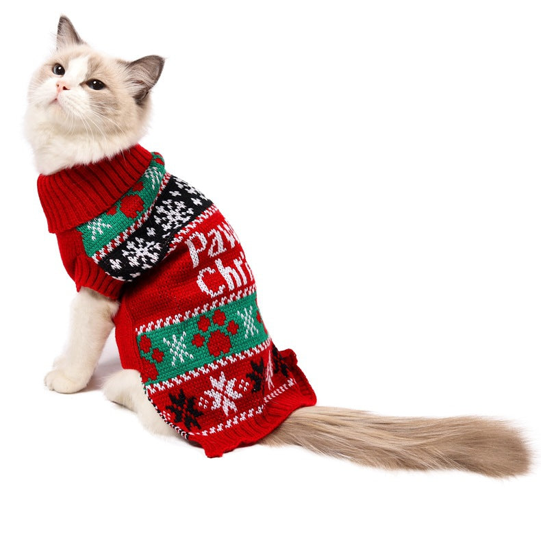 Cartoon Winter Dog Sweater & Coat for Small Dogs and Cats