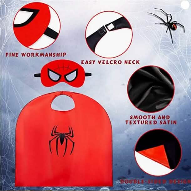 Superhero Reversible Cape & Mask Set, 6-Pack