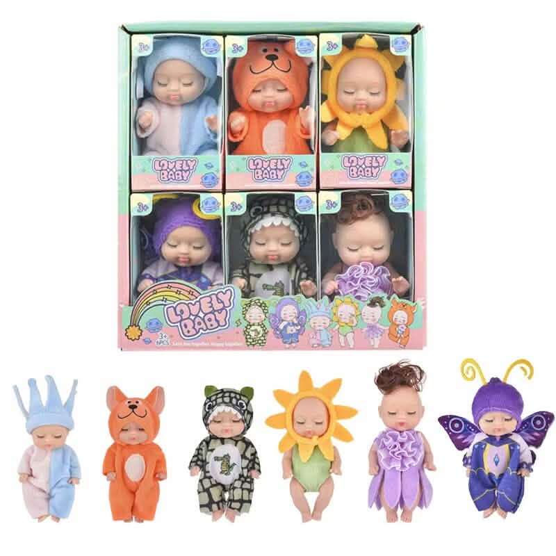 Princess Dress-Up Doll Gift Set, 6 Pieces