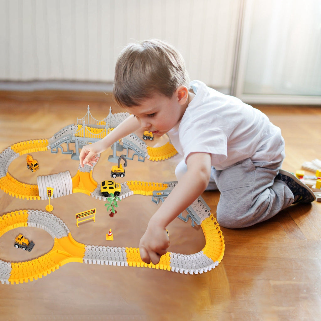 340-Piece Construction Vehicle Race Track Set