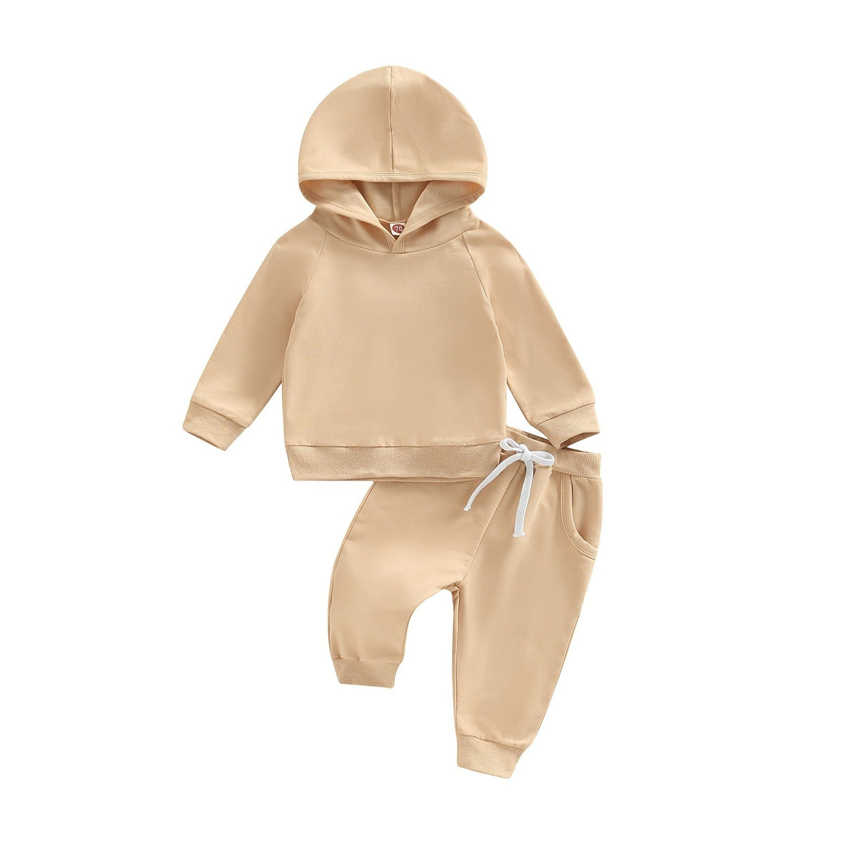 Boys’ Solid-Color Hooded Sweater & Pants Set