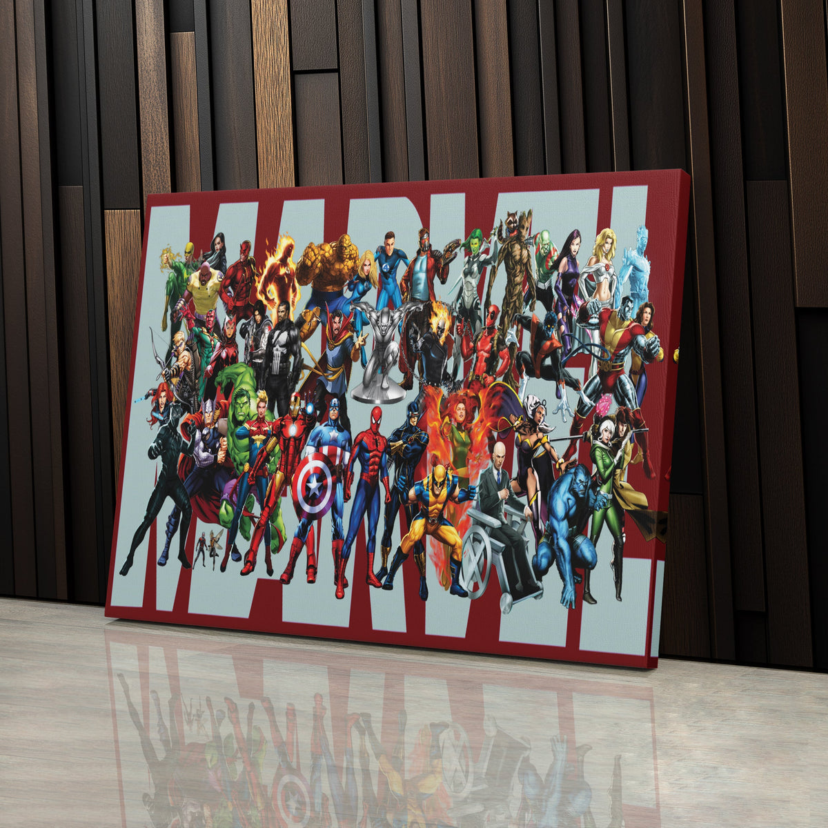 Marvel Superheroes Comic-Style Canvas Wall Art