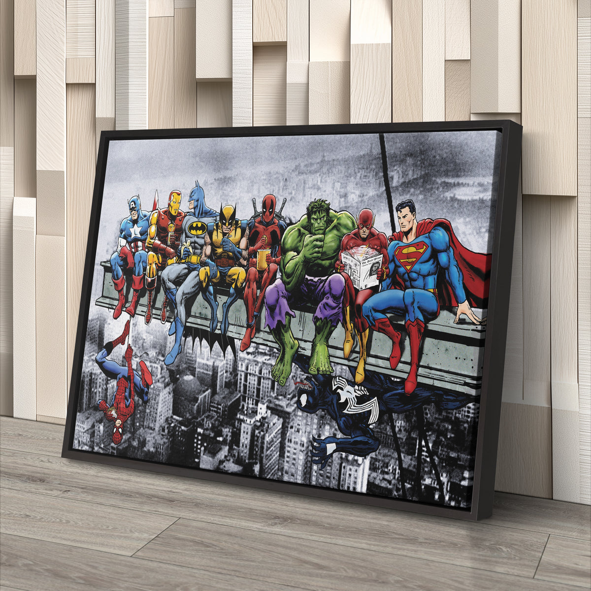 Marvel & DC Superheroes Skyscraper Canvas Wall Art