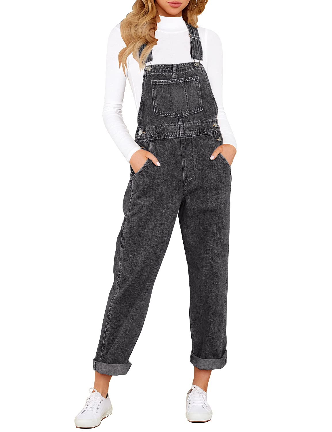 Women's Relaxed Denim Bib Overalls