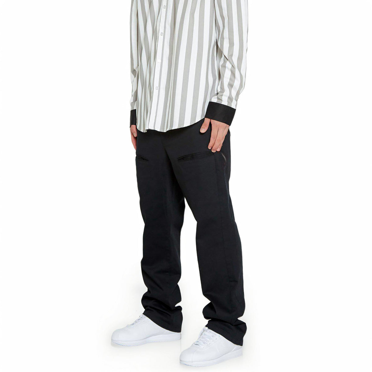 Konus Men's Baggy Chino Pants – Black