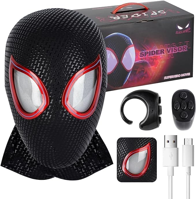 Spider Cosplay Mask with Moving Eyes