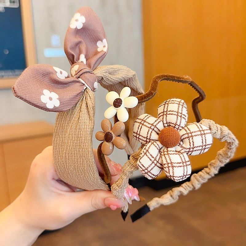 Cute Cartoon & Floral Plush Hairband Sets