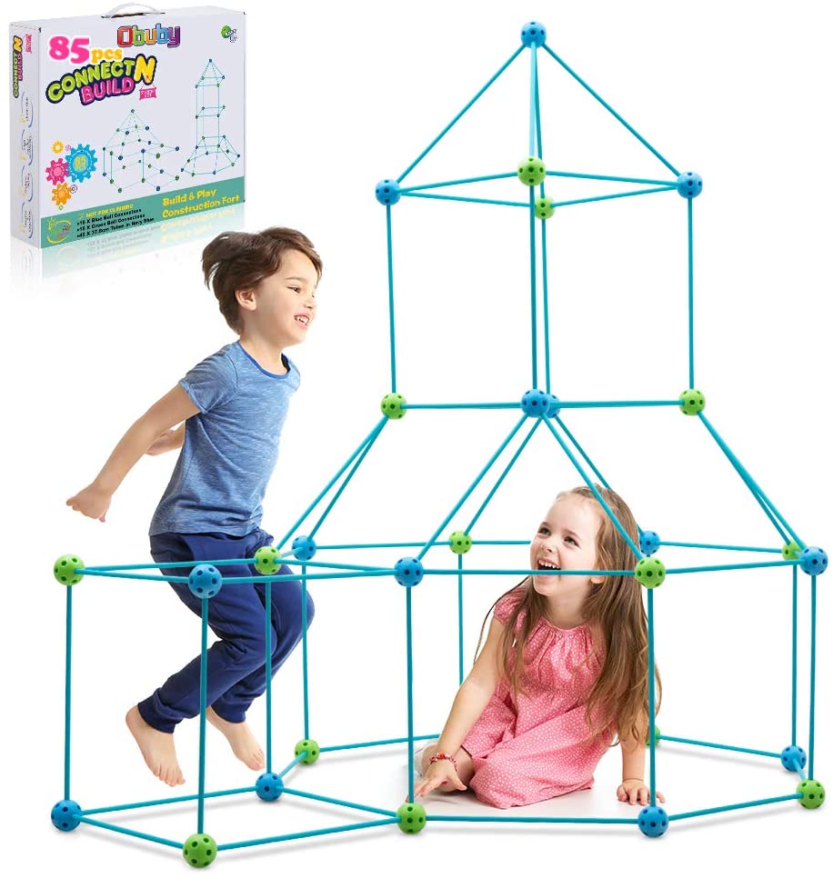 Kids' STEM Fort Building Kit with Rods & Connectors