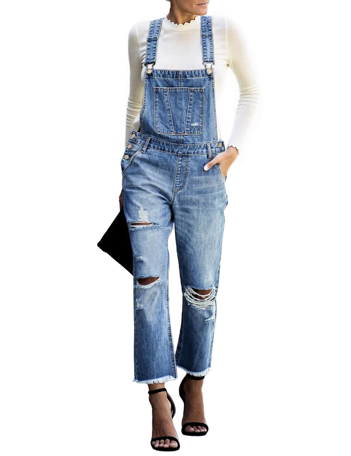 Women's Relaxed Denim Bib Overalls