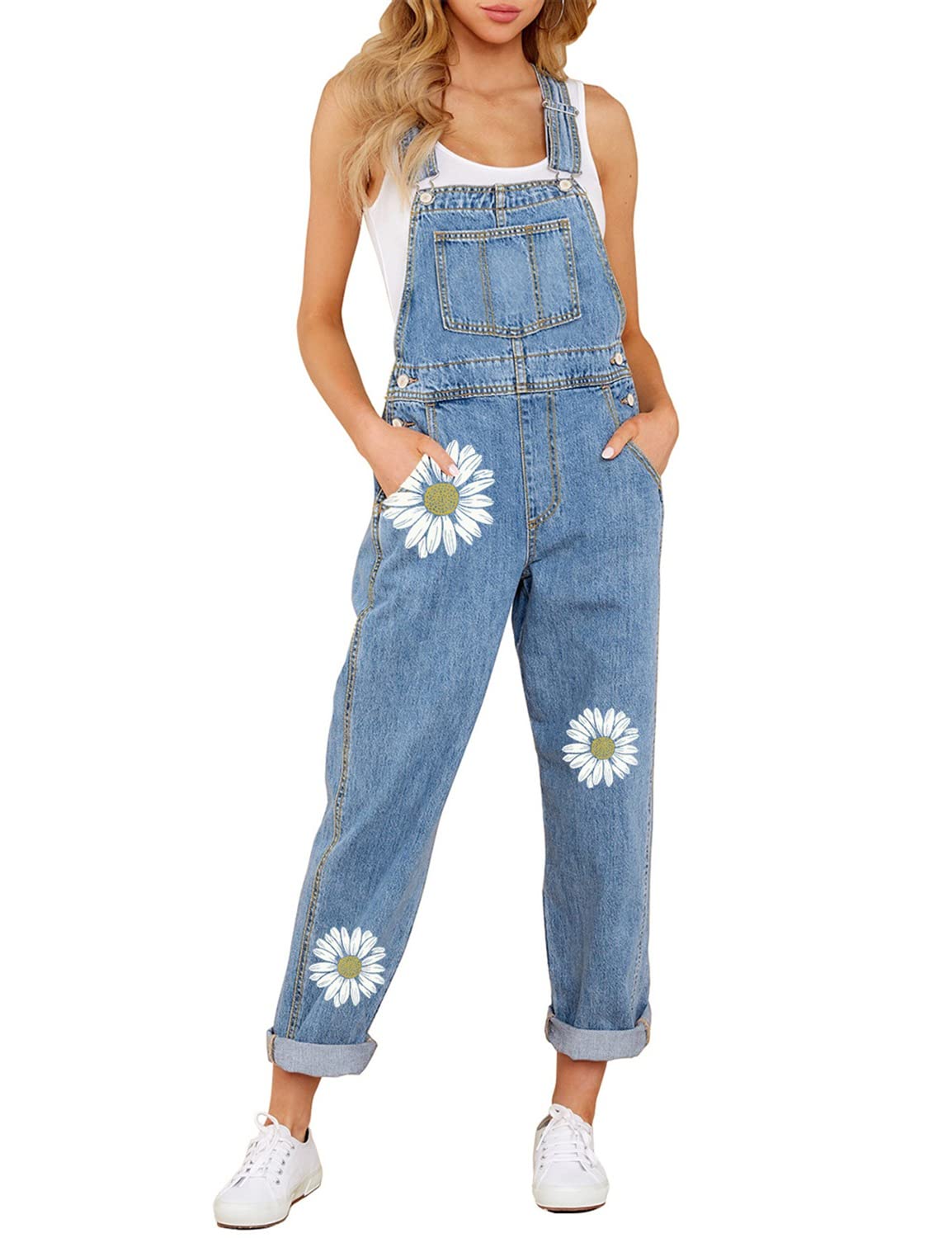 Women's Relaxed Denim Bib Overalls