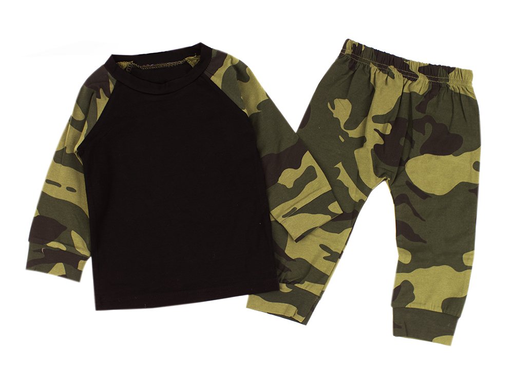 Baby Boys' Camouflage Long-Sleeve Top & Pants Set
