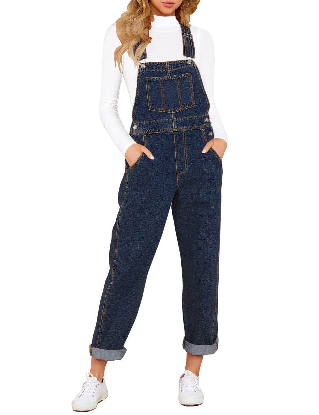 Women's Relaxed Denim Bib Overalls