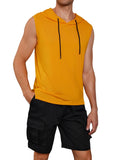 VIPWOLF Men's Sleeveless Hoodie Tank – Yellow, L