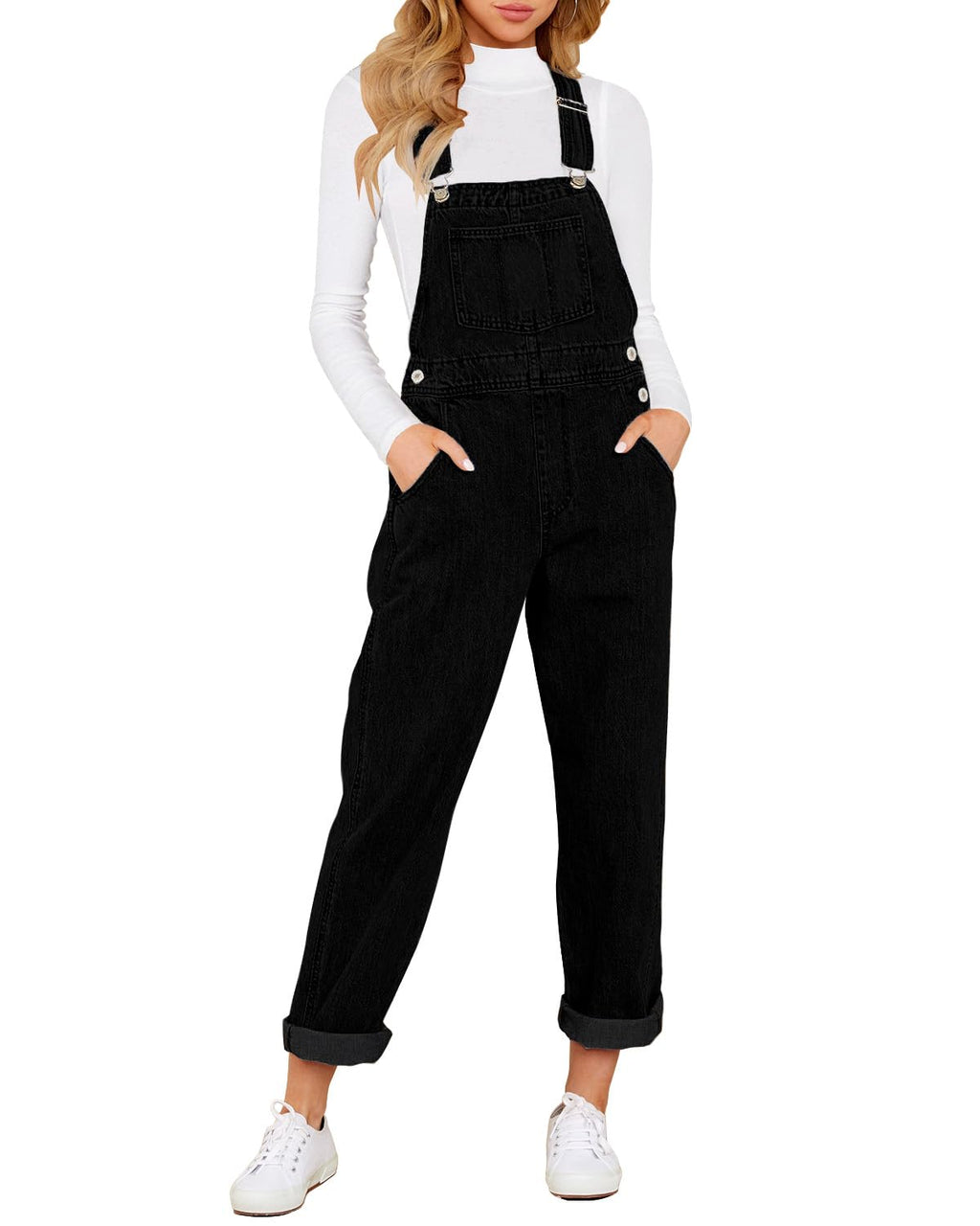 Women's Relaxed Denim Bib Overalls