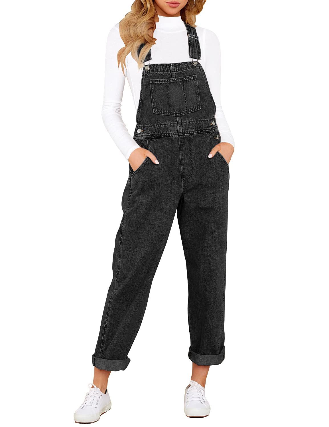 Women's Relaxed Denim Bib Overalls