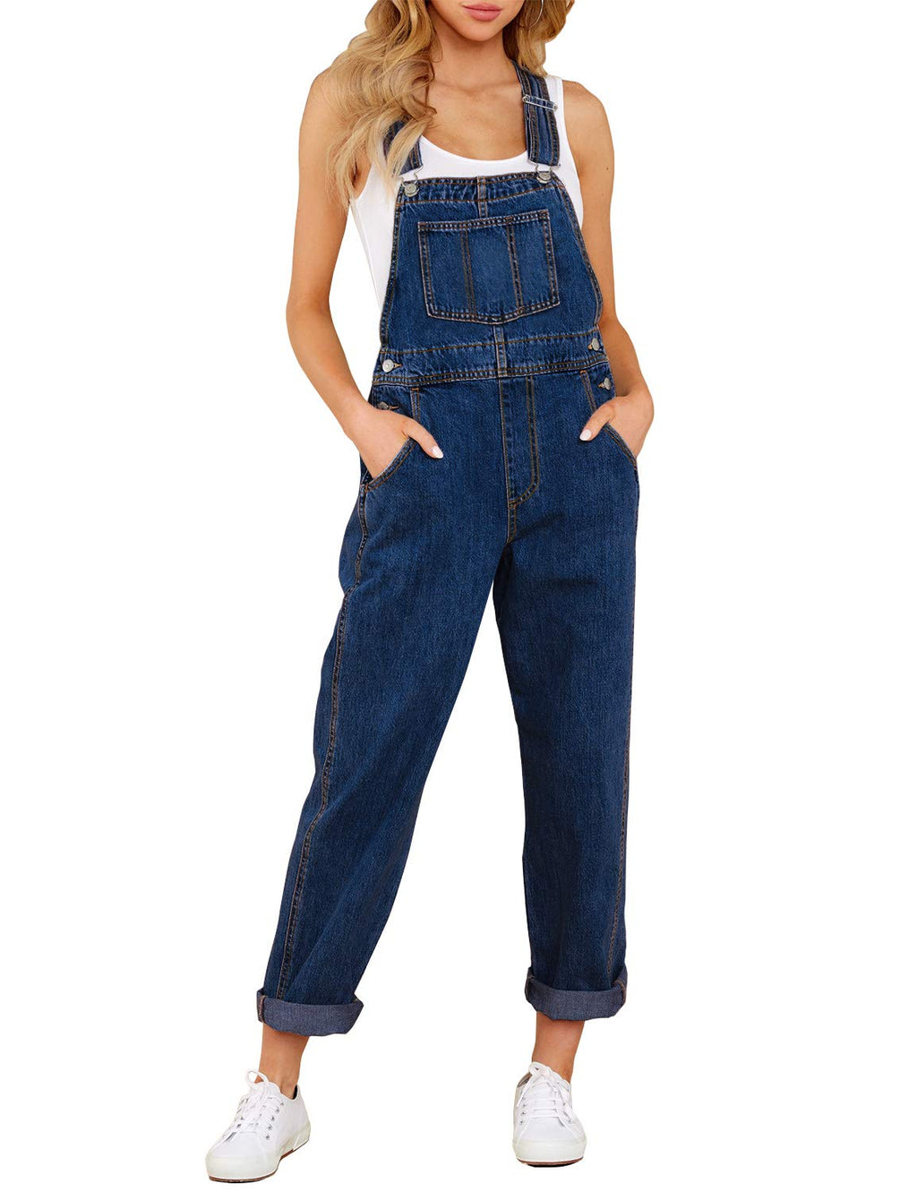 Women's Relaxed Denim Bib Overalls